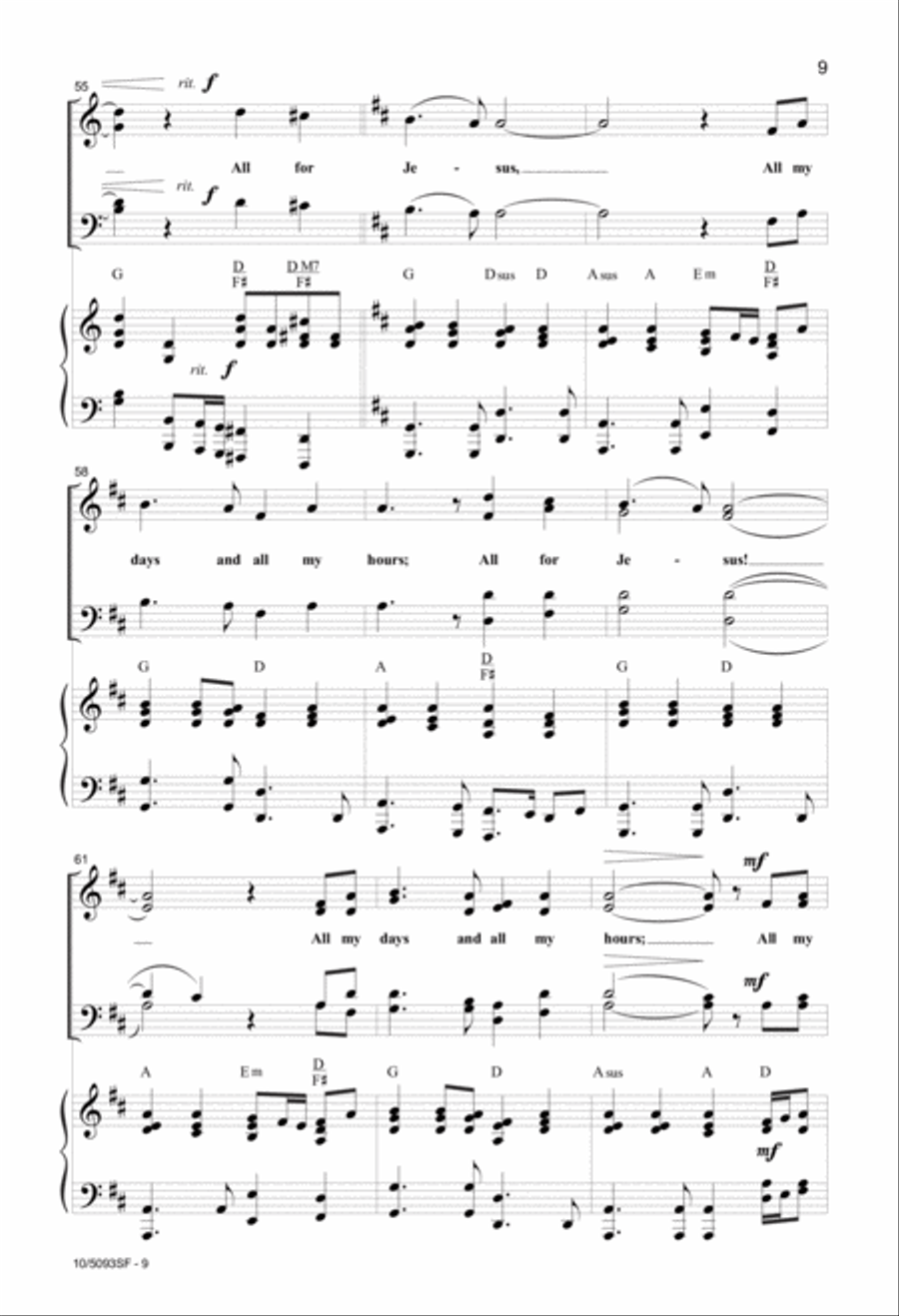 All for Jesus All for Jesus 4-Part scores gallery preview page 9