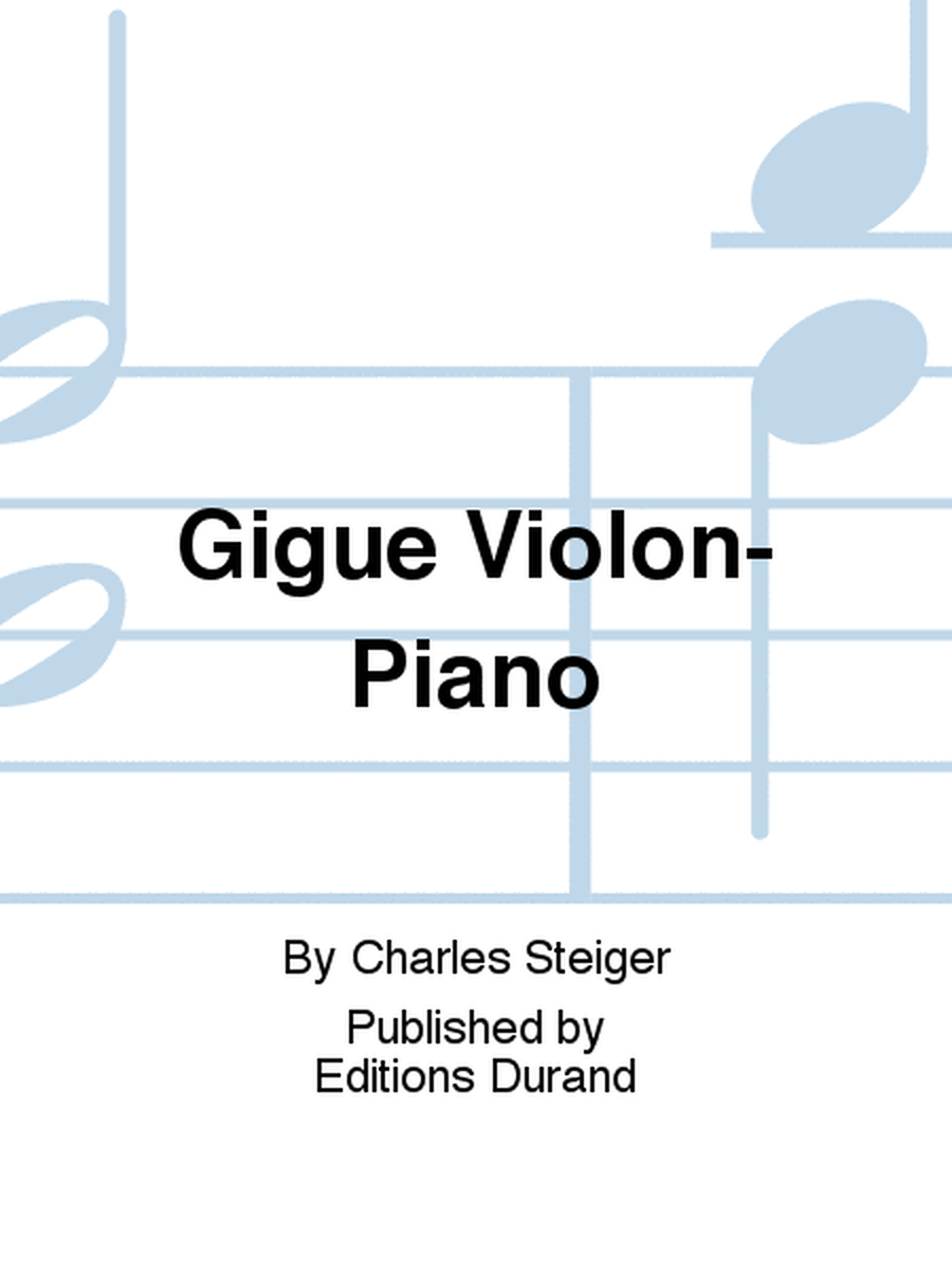 Gigue Violon-Piano