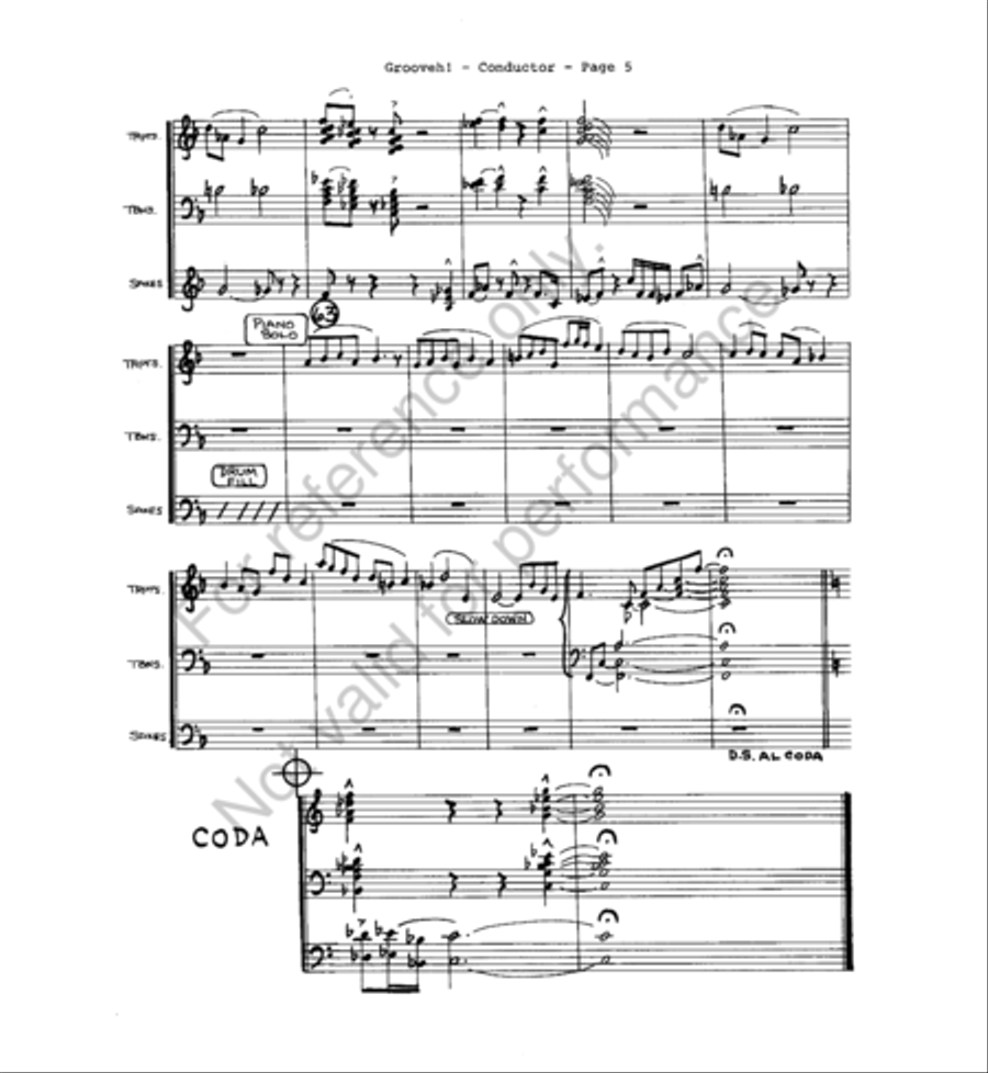 Grooveh! Grooveh! Jazz Ensemble scores gallery preview page 6