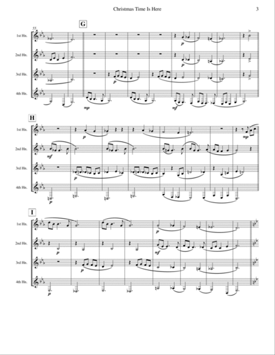 Christmas Time Is Here Christmas Time Is Here Brass Quartet scores gallery preview page 3