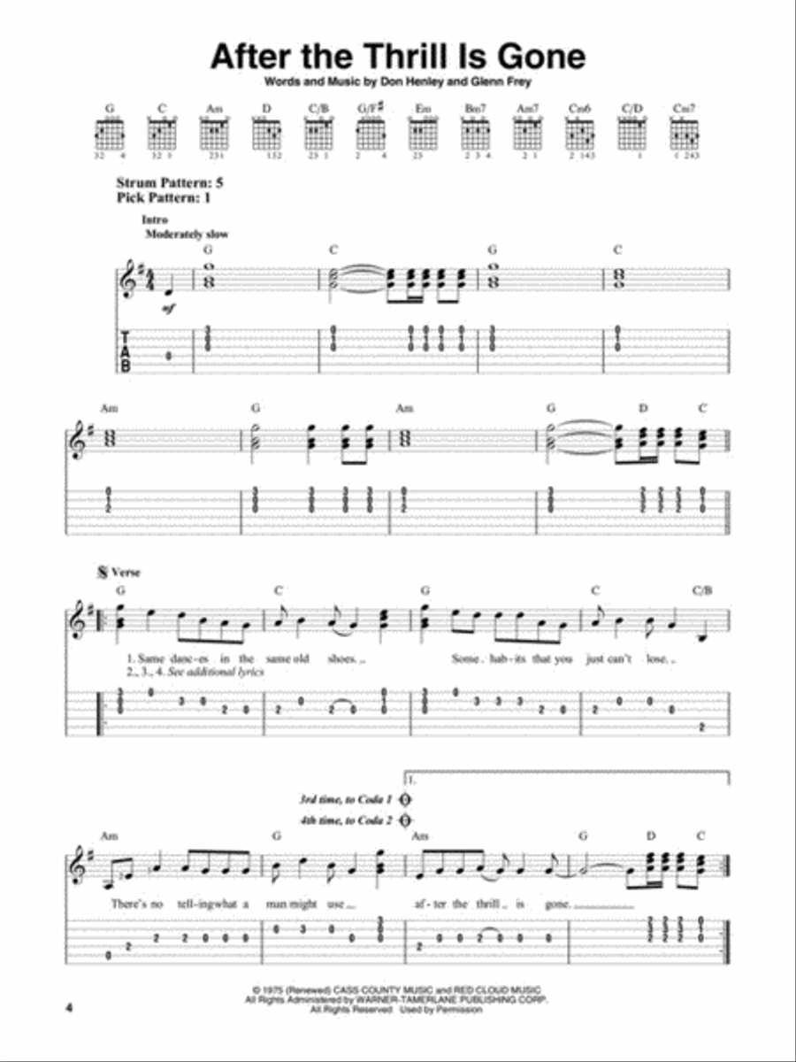 The Best of Eagles for Guitar – Updated Edition Guitar Tablature scores gallery preview page 4