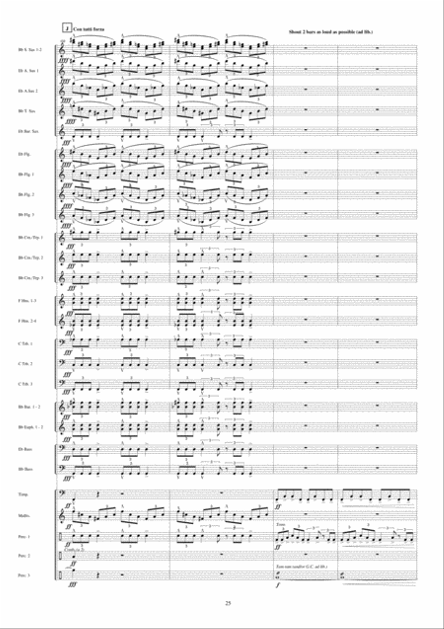 Jericho Fanfare Band scores gallery preview page 26