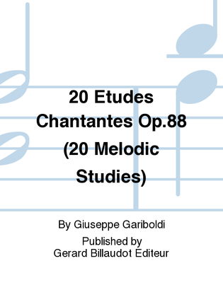 Book cover for 20 Etudes Chantantes Op. 88