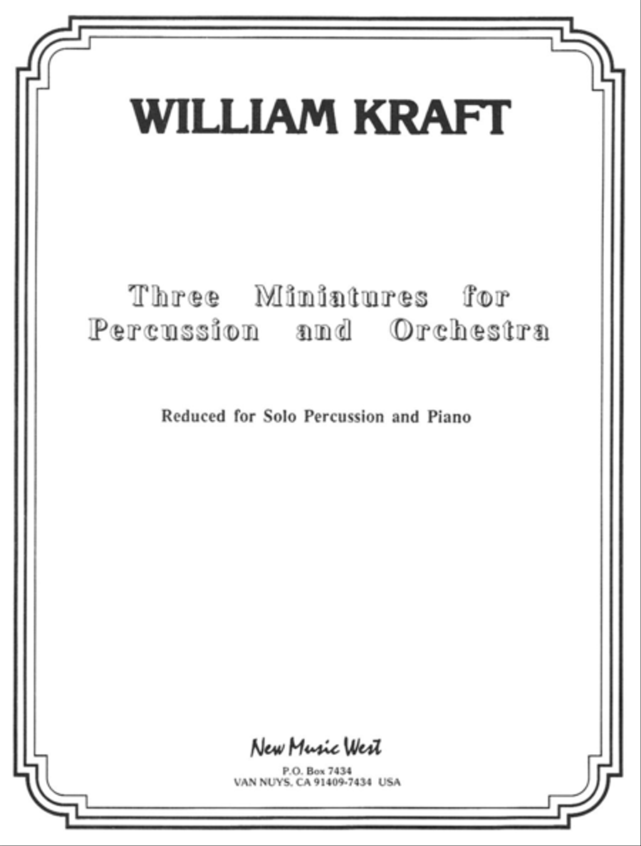 Three Miniatures for Percussion and Orchestra Chamber Music scores gallery preview page 1