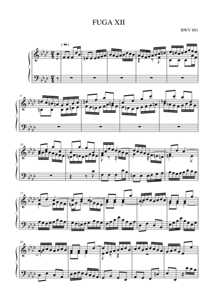 Prelude and Fugue (3 parts) in F minor BWV 881