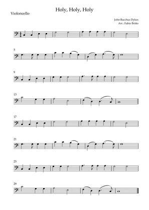 Holy, Holy, Holy (Traditional Christian Song) for Cello Solo