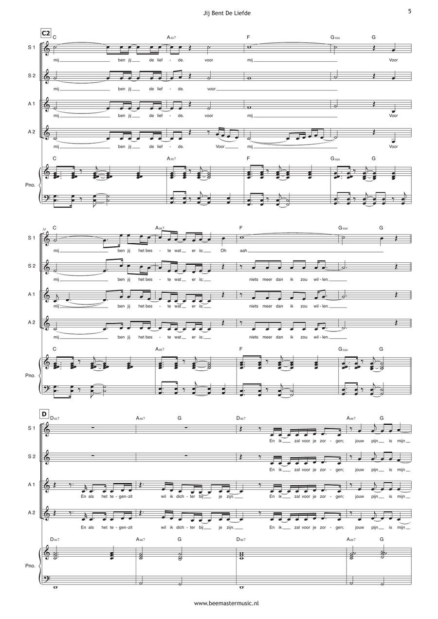Jij Bent De Liefde Jij Bent De Liefde SSAA scores gallery preview page 5