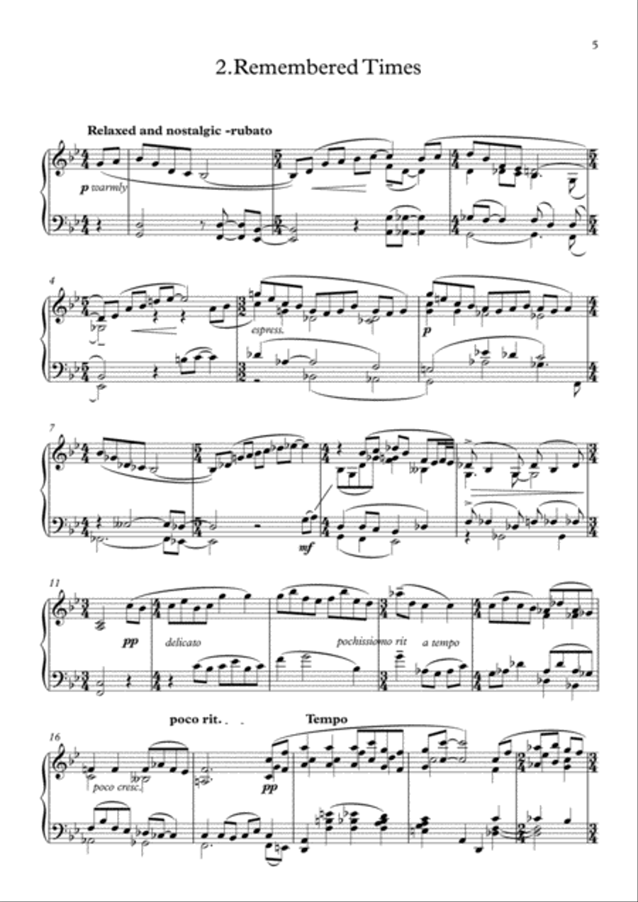 Time Pieces for Piano Piano Solo scores gallery preview page 5