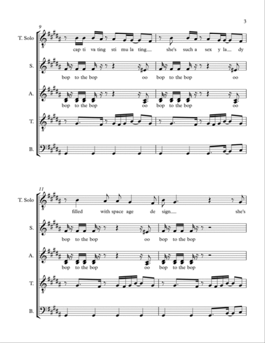 Dancing Machine 4-Part scores gallery preview page 3