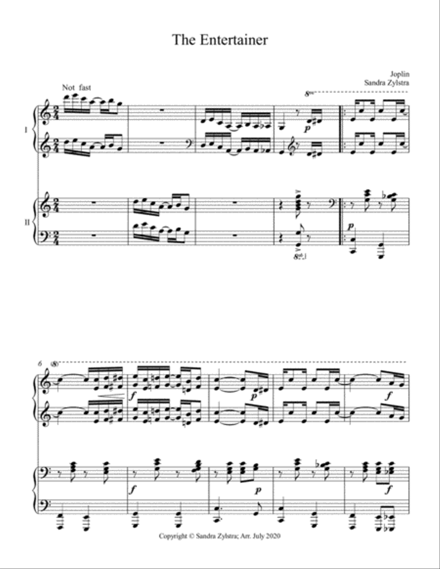 The Entertainer (2 piano duet) Piano Method scores gallery preview page 2