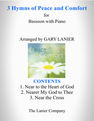 Book cover for 3 HYMNS OF PEACE AND COMFORT (for Bassoon with Piano - Instrument Part included)