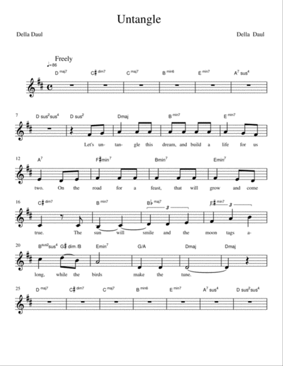 Untangle Untangle Voice Solo scores gallery preview page 1