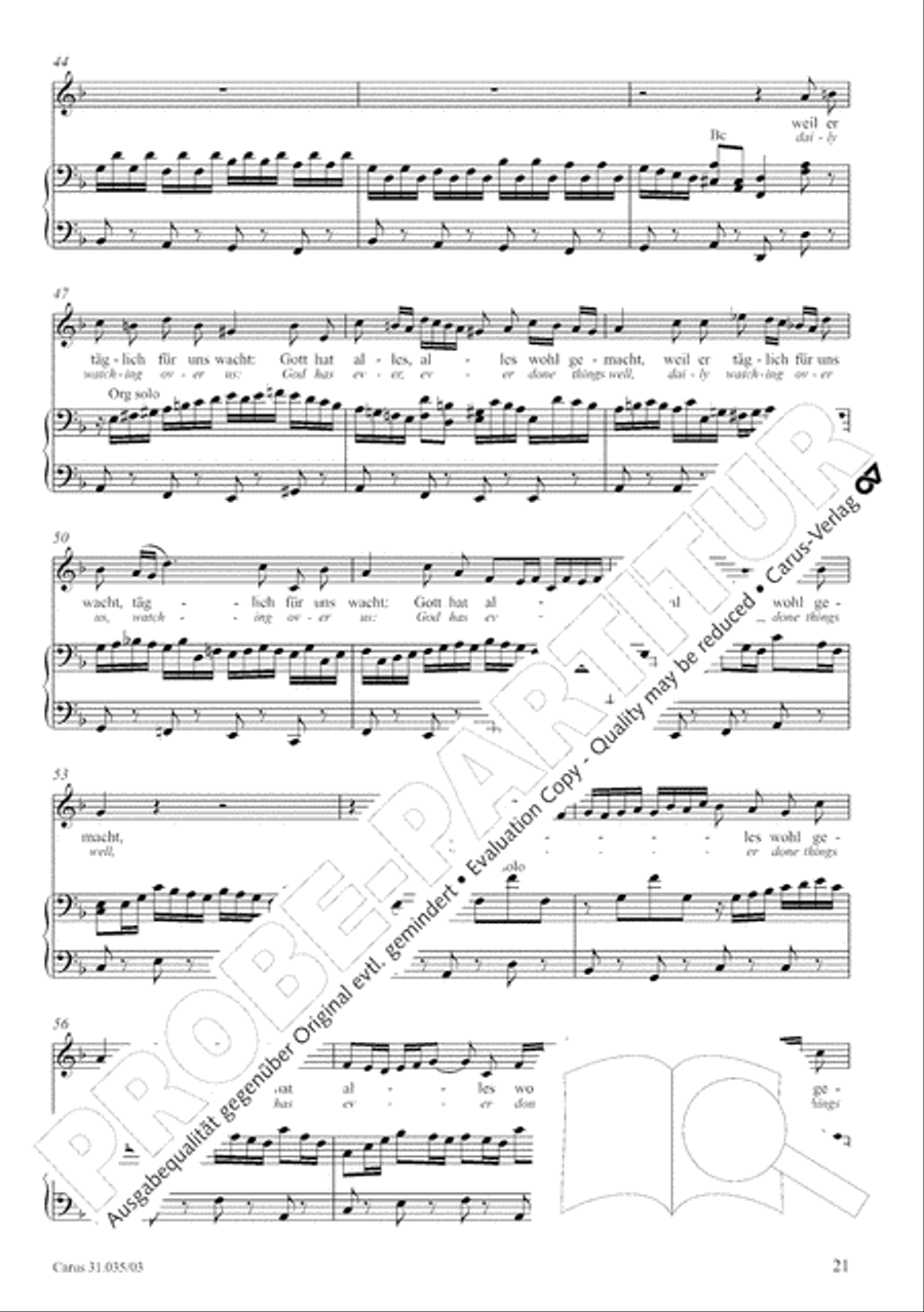 Soul and spirit are astounded (Geist und Seele wird verwirret) English Horn scores gallery preview page 22