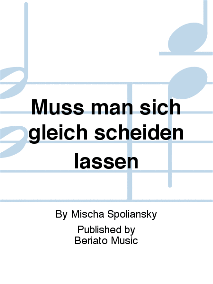 Muß man sich gleich scheiden lassen Voice Solo scores gallery preview page 1