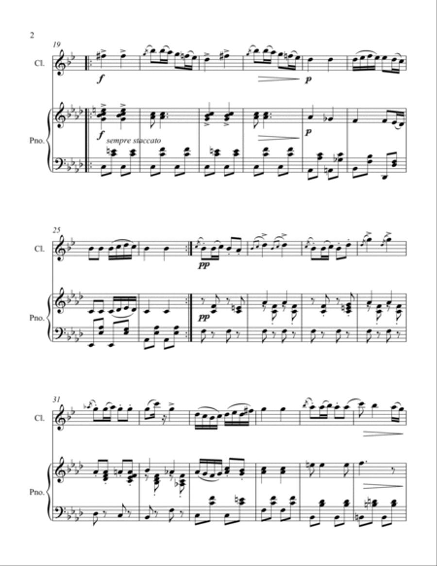 Moments Musicaux 3 Clarinet Solo scores gallery preview page 2
