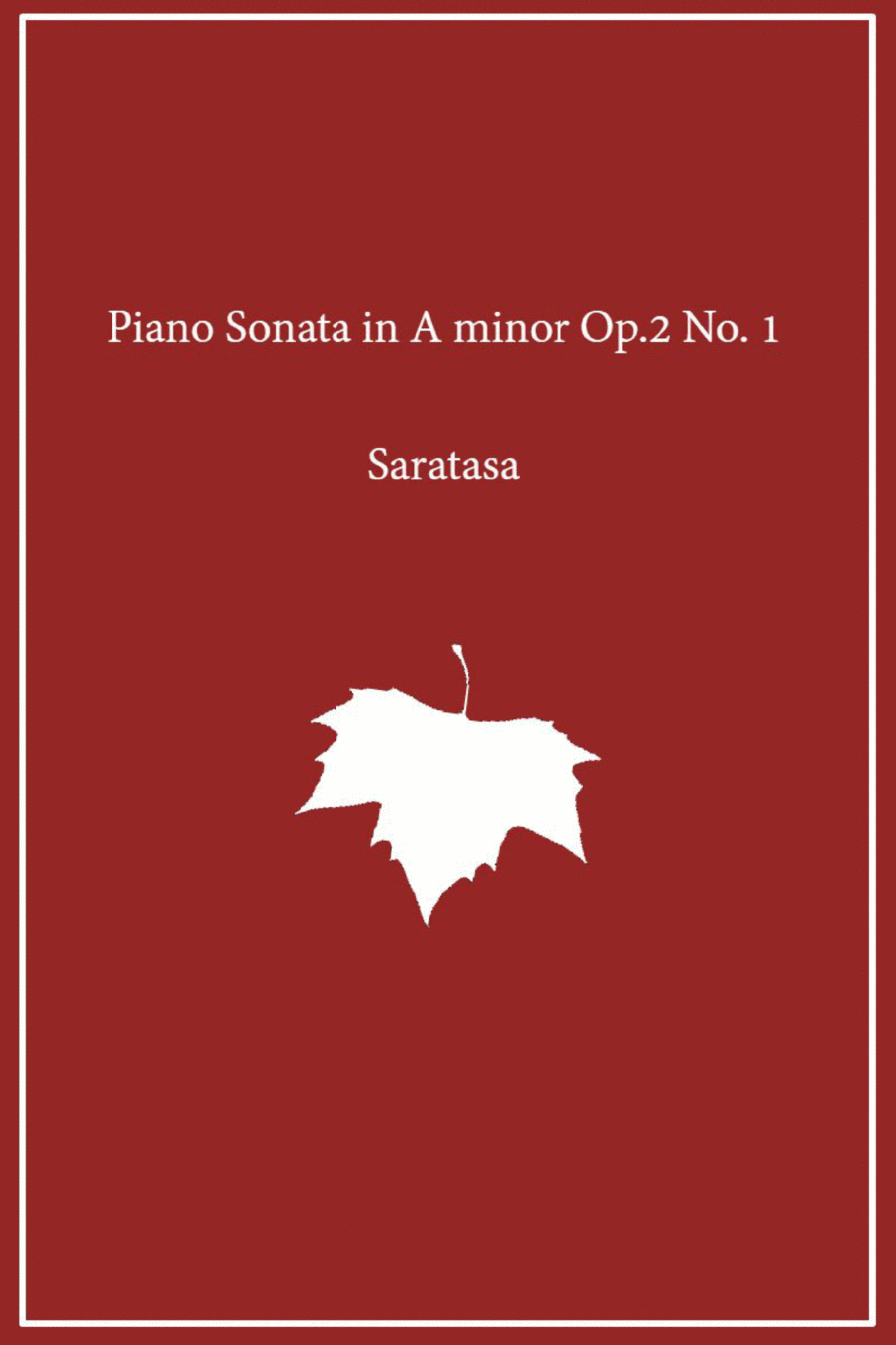 Sonata in A Minor Op. 2 No. 1 (Complete score) Piano Solo scores gallery preview page 1