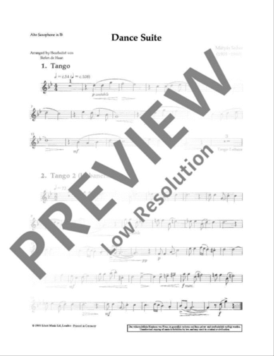 Dance Suite Dance Suite Alto Saxophone scores gallery preview page 18