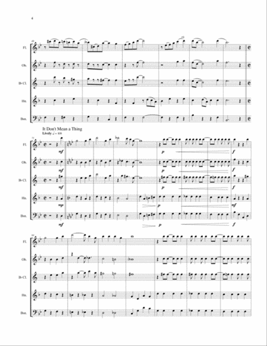 The Jazz Era for Woodwind Quintet Woodwind Quintet scores gallery preview page 6