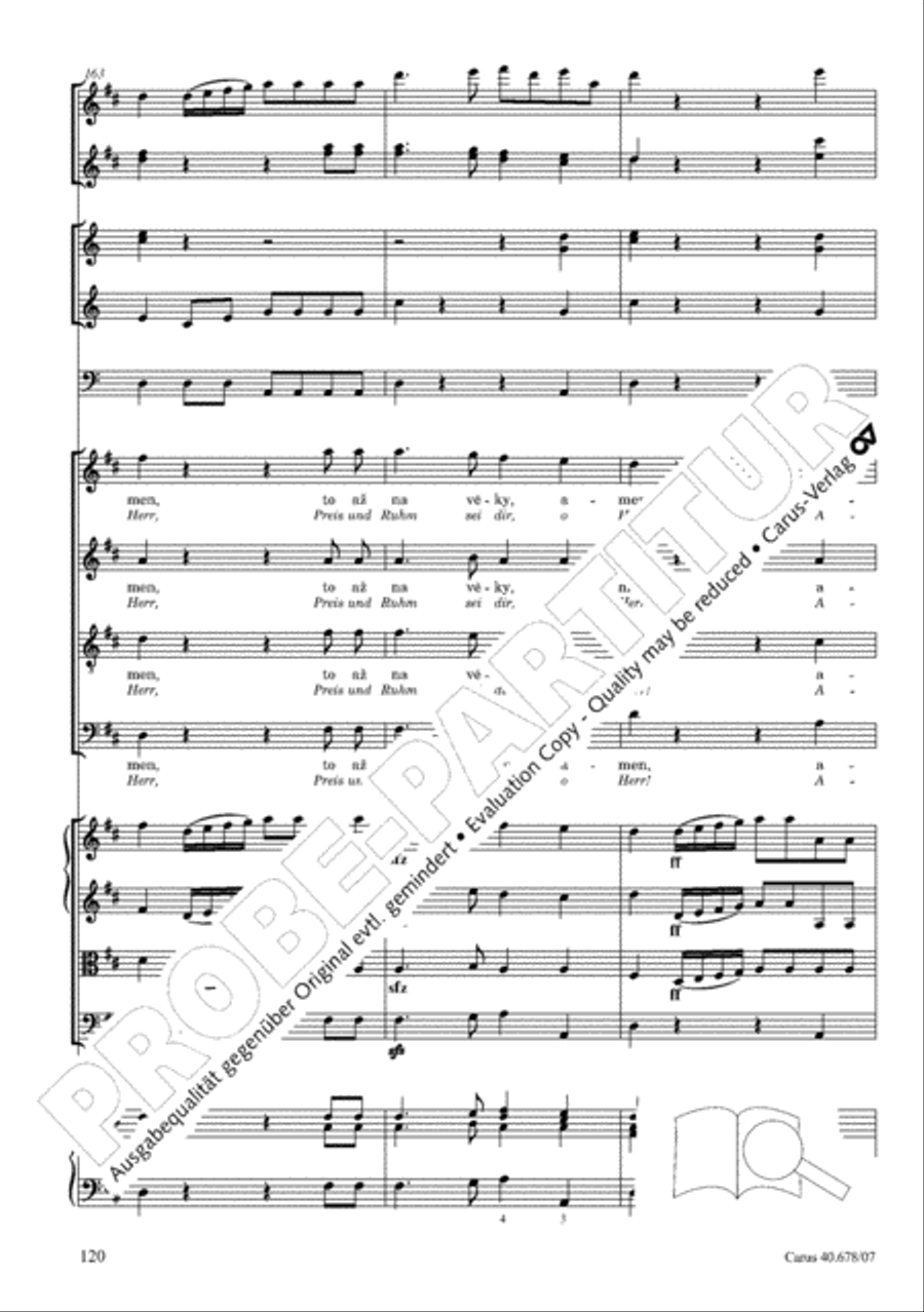 Missa pastoralis bohemica 4-Part scores gallery preview page 133