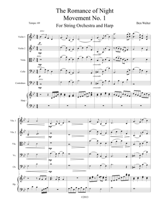The Romance of Night for String Orchestra and Harp Movement No. 1