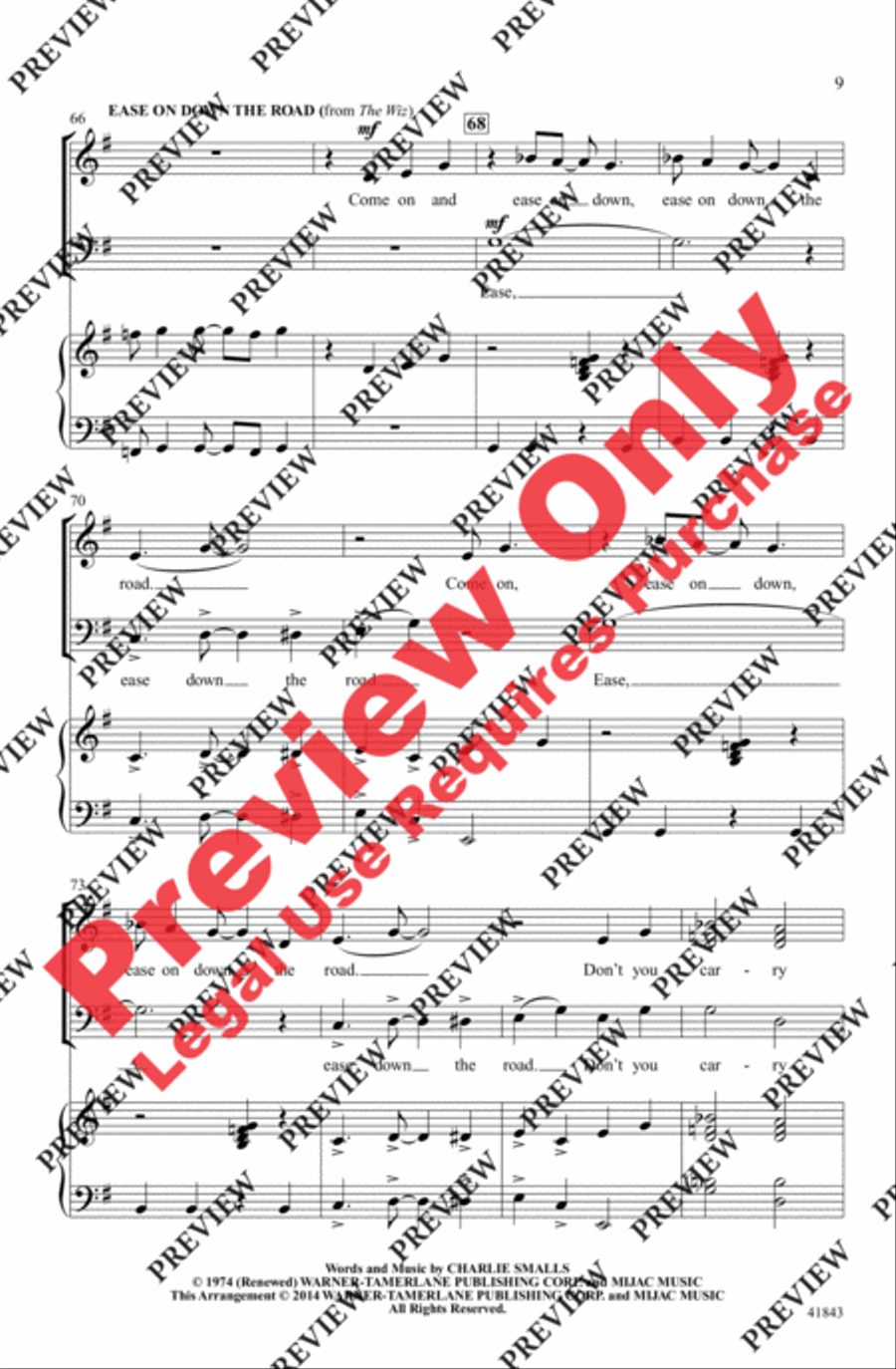 Ease on Down the Yellow Brick Road 3-Part scores gallery preview page 9