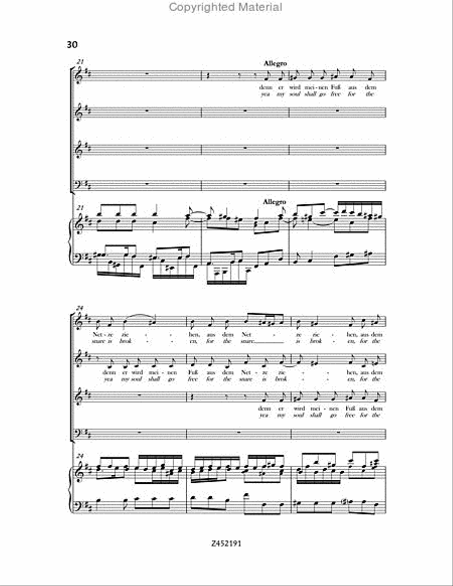 Nach dir, Herr, Verlanget Mich, BWV 150 Choir scores gallery preview page 30