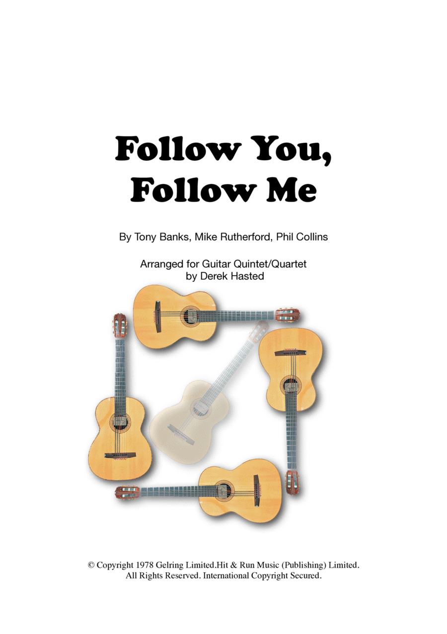 Follow You, Follow Me Guitar Ensemble scores gallery preview page 1