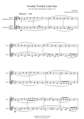 Twinkle Twinkle Little Star (for oboe duet, suitable for grades 1-3)