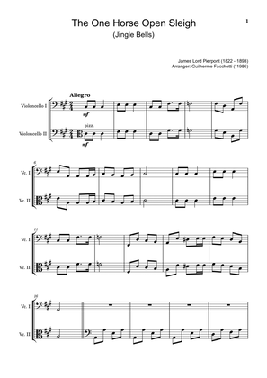 James Lord Pierpont - The One Horse Open Sleigh (Jingle Bells). Arrangement for Cello Duet.