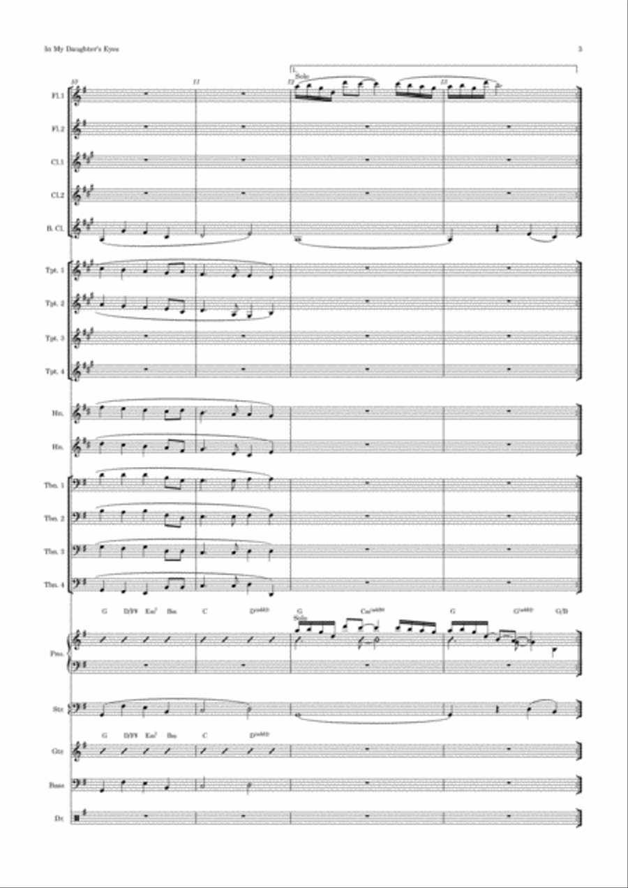 In My Daughter's Eyes Bass Clarinet scores gallery preview page 3
