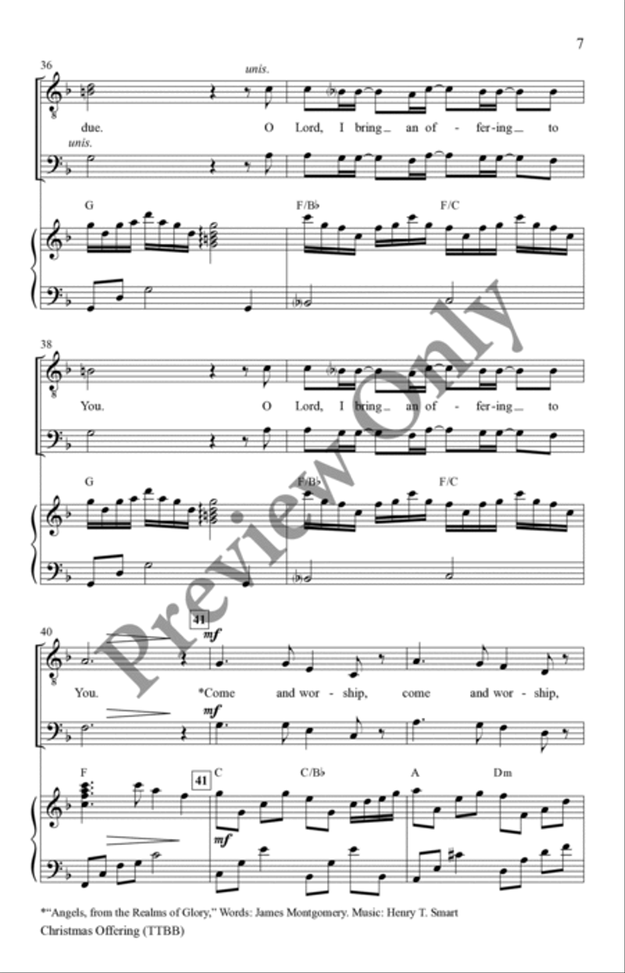 Christmas Offering TTBB scores gallery preview page 7