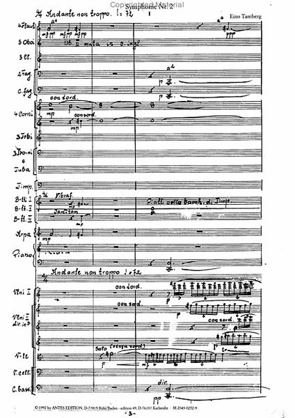 Symphonie Nr. 2 fur grosses Orchester op. 74