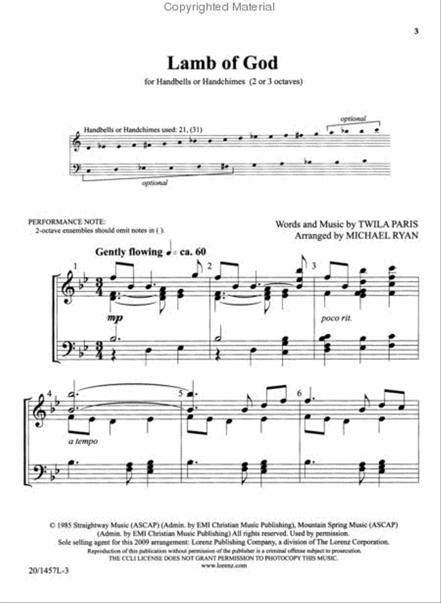 Lamb of God Lamb of God 3-Octaves scores gallery preview page 2