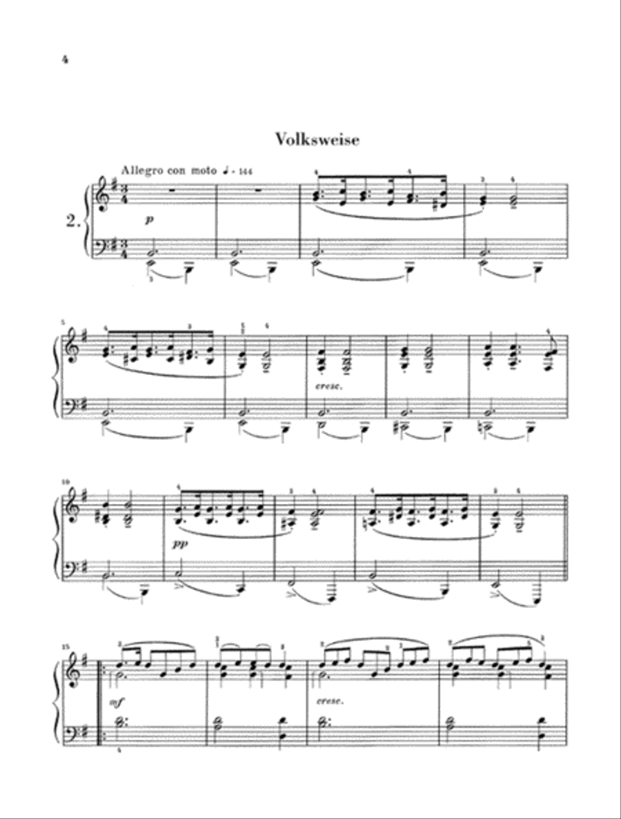 Lyric Pieces, Volume II Op. 38 Piano Solo scores gallery preview page 3