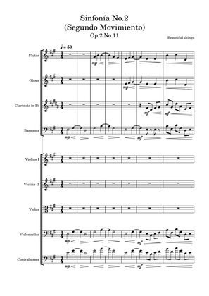 Book cover for Sinfonía No.2(Segundo Movimiento)-Beautiful things Op.2 No.11