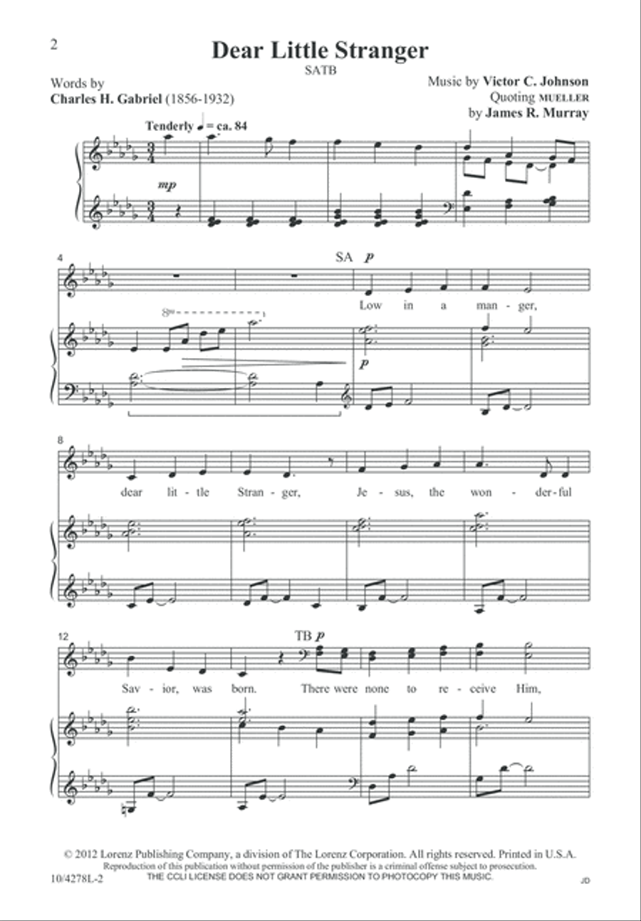 Dear Little Stranger Dear Little Stranger 4-Part scores gallery preview page 2