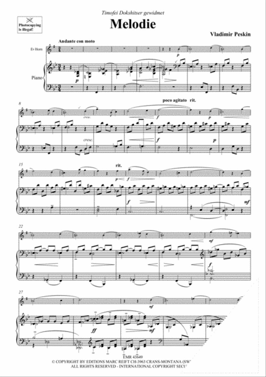 Melodie Melodie Horn scores gallery preview page 3