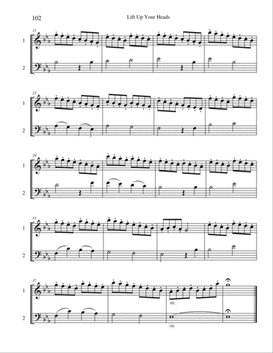 Ten Selected Hymns for the Performing Duet, Vol. 6 - violin and cello String Duet scores gallery preview page 2