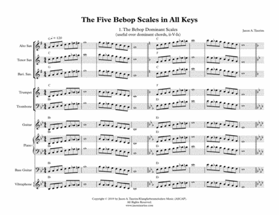 The Five Bebop Scales for Big Band