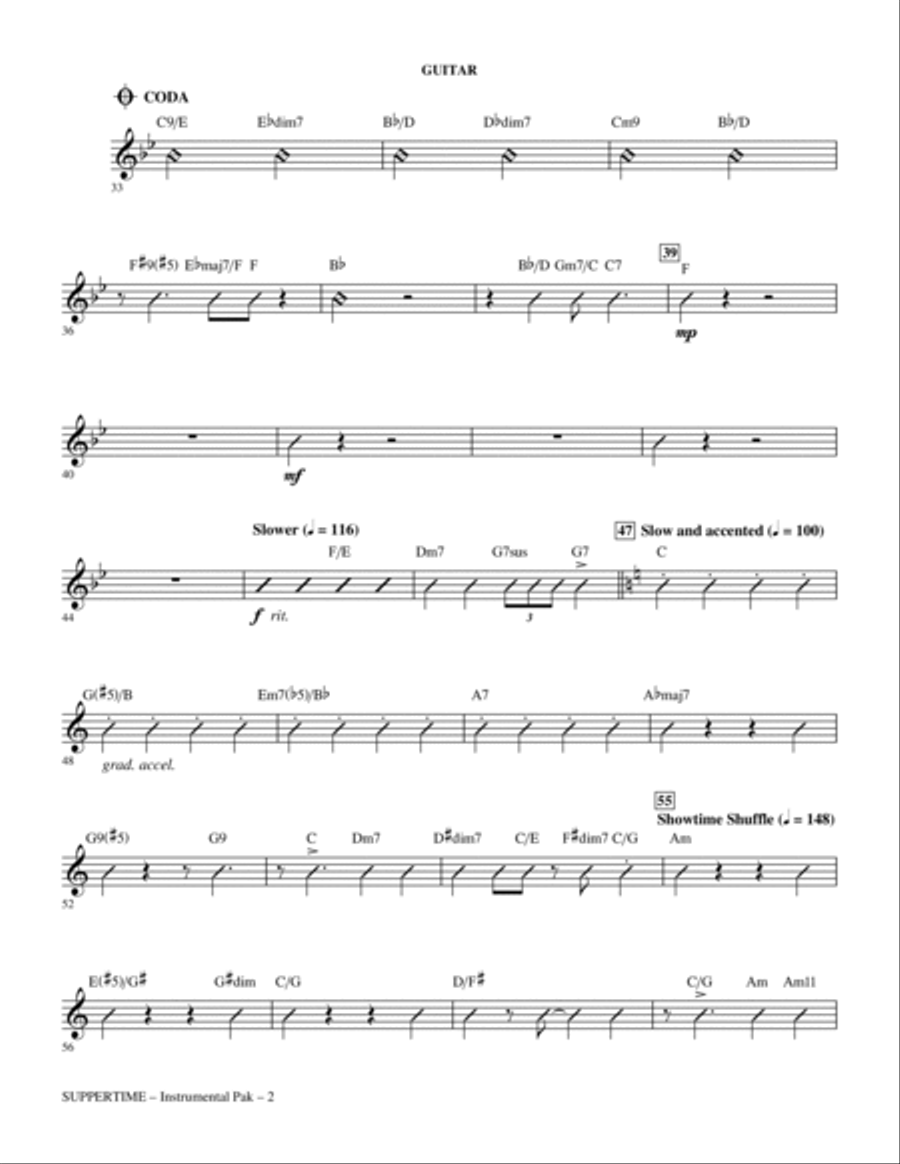 Suppertime - Guitar Suppertime - Guitar Choir scores gallery preview page 2