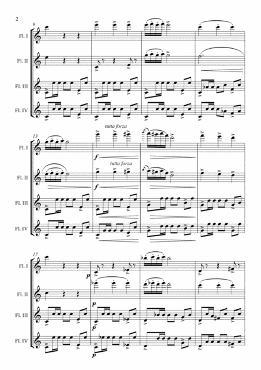 Di quella Pira from IL TROVATORE Woodwind Quartet scores gallery preview page 2