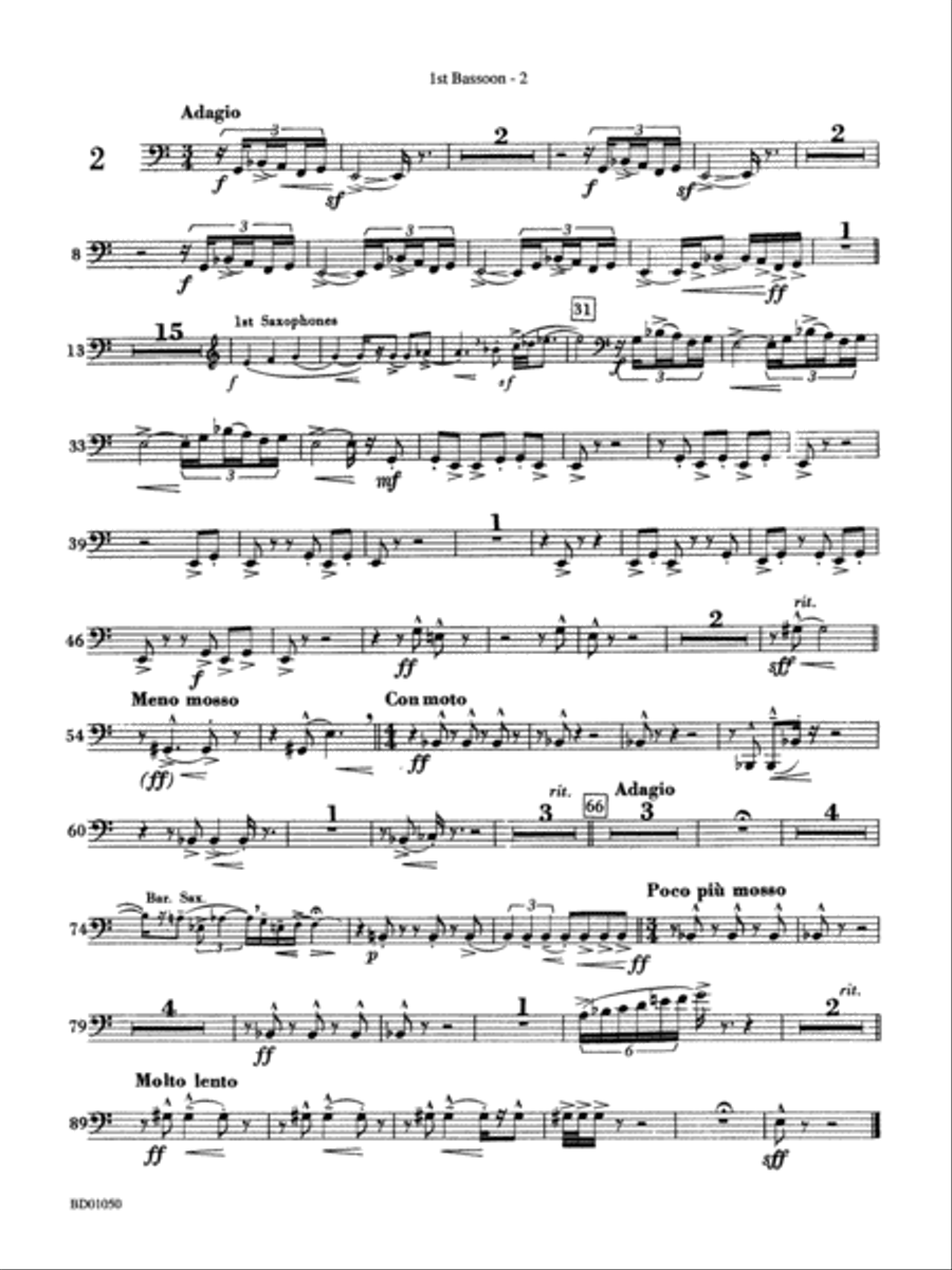 Trittico: Bassoon Concert Band scores gallery preview page 2