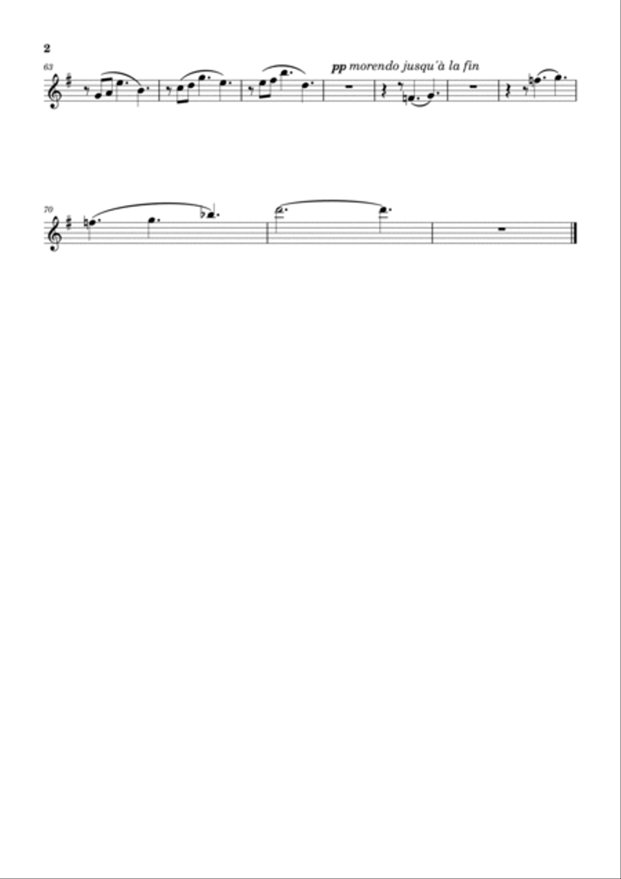Clair de Lune Baritone Saxophone scores gallery preview page 2