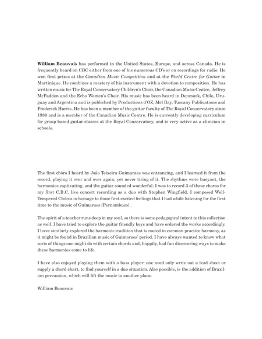 Well-Tempered Chôros Classical Guitar scores gallery preview page 3