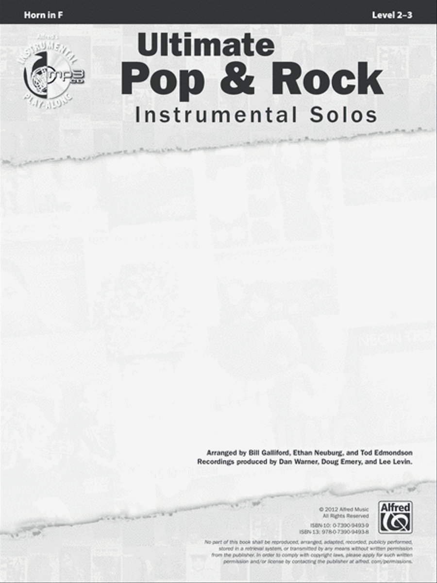 Ultimate Pop & Rock Instrumental Solos Horn Solo scores gallery preview page 2