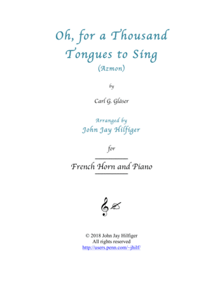 Oh, for a Thousand Tongues to Sing - Horn and Piano