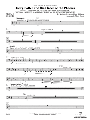 Harry Potter and the Order of the Phoenix, Concert Suite from: Timpani