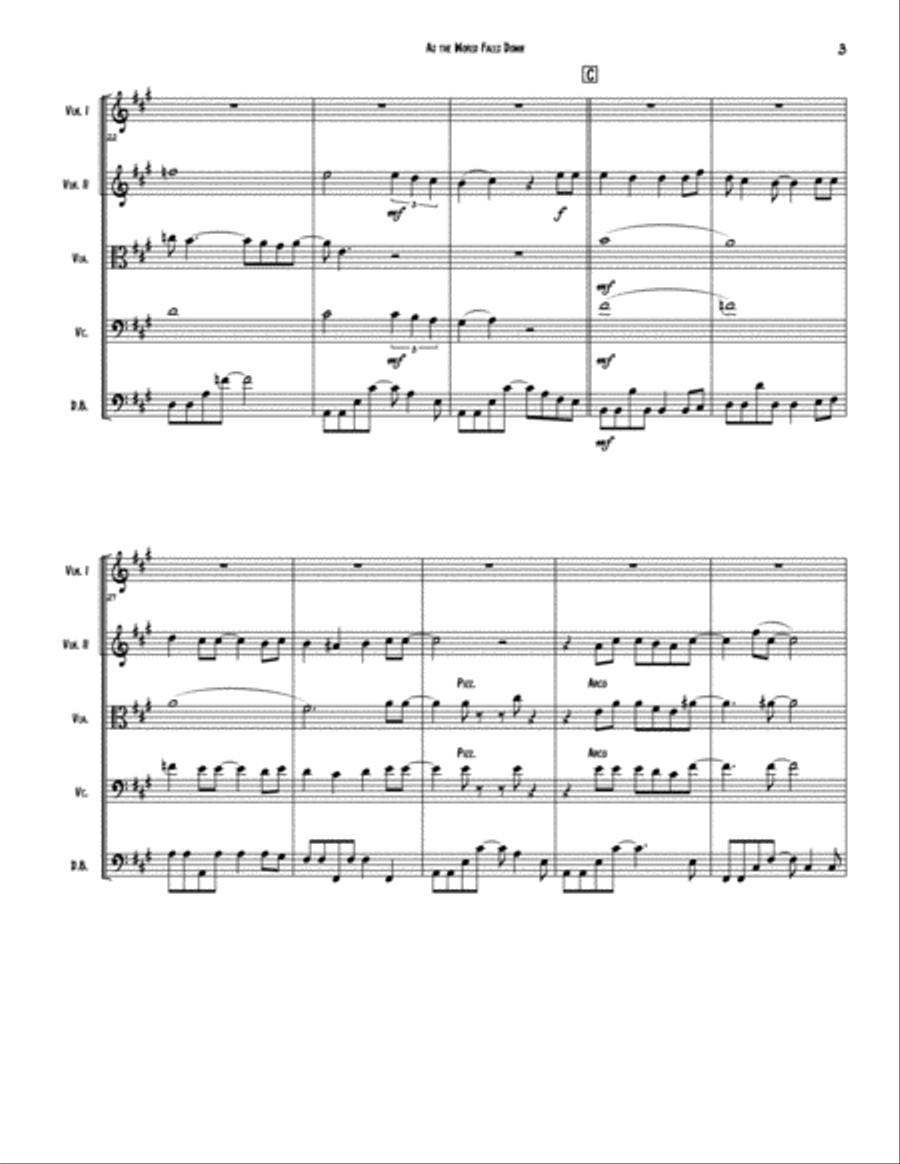 As The World Falls Down String Quartet scores gallery preview page 3