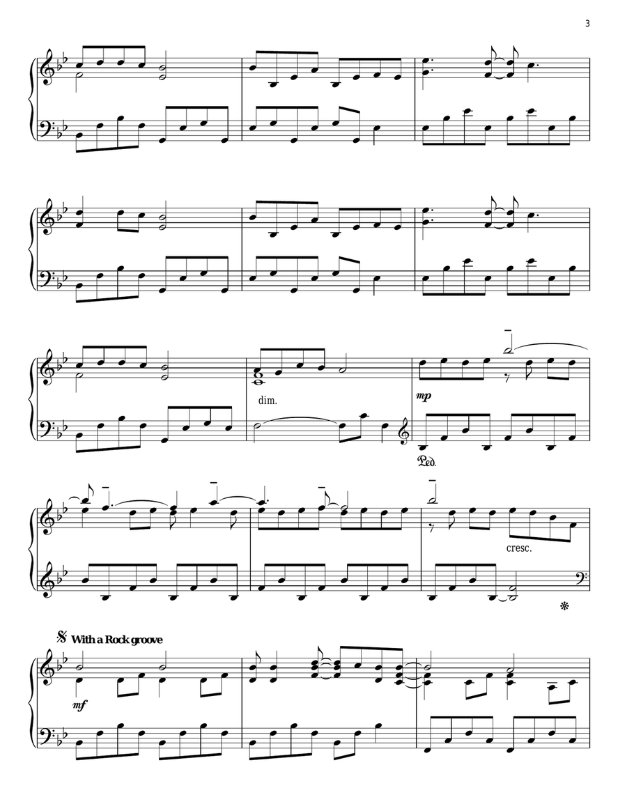 Let Down Piano Solo scores gallery preview page 3