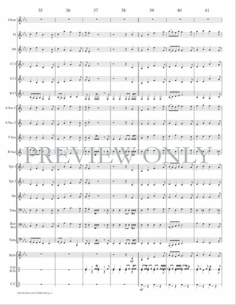 The Maple Leaf Forever Concert Band scores gallery preview page 9